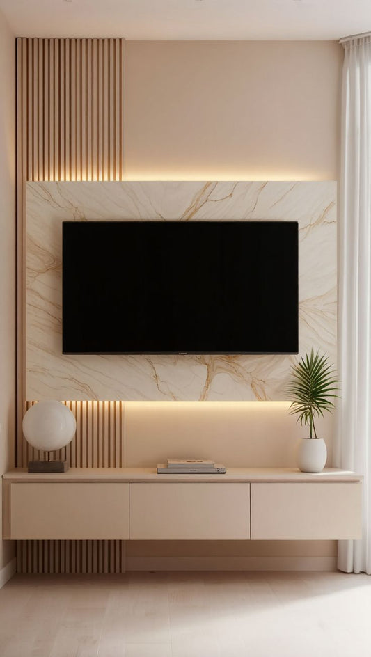 Modern Minimalist TV Unit Setup