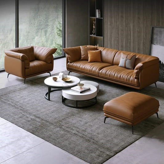 Brown Leather Lounge sofa